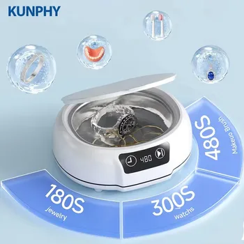 New Sonic Jewelry Cleaner Professional Ultrasonic Cleaner 48KHZ Pulsating Cleaning Kit for Retainer Jewelry Ring Silver Dentures 1