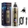 RESUXI LM-502 All Metal Body LCD Electric Nose and Ear Hair Trimmer Painless Tool Rechargeable Nose and Ear Hair Clippers 1