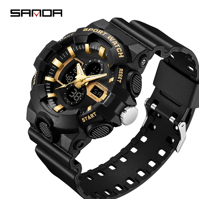 smart heart rate sports watch SANDA G style Top Brand New Sports Men's Watches Luxury Military Quartz Watch Men Wristwatches Waterproof relogio masculino 3131 diving watches for sale Sports Watches