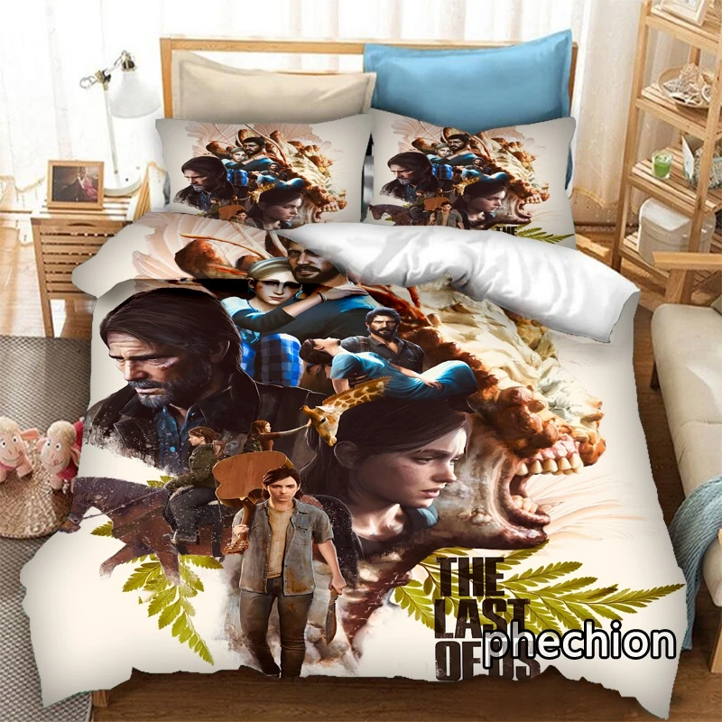 

phechion The Last of Us Part II 3D Print Bedding Set Duvet Covers Pillowcases One Piece Comforter Bedding Sets Bedclothes K301