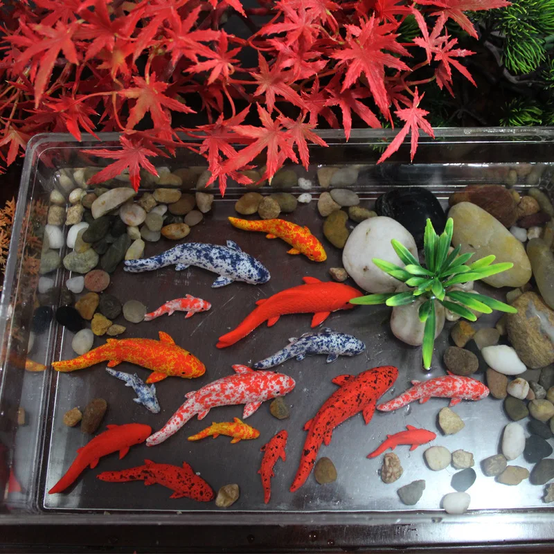 5 teile/satz Harz Koi Fisch Simulation Set - DIY Mikro-Landschaft, perfekte Puppenhaus Zubehör & unvergessliche Geschenk idee