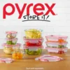 Pyrex Freshlock 10-Pieces 4-Cup Glass Food Storage Containers Set Airtight & Leakproof Locking Lids Freezer Dishwasher Microwave 5