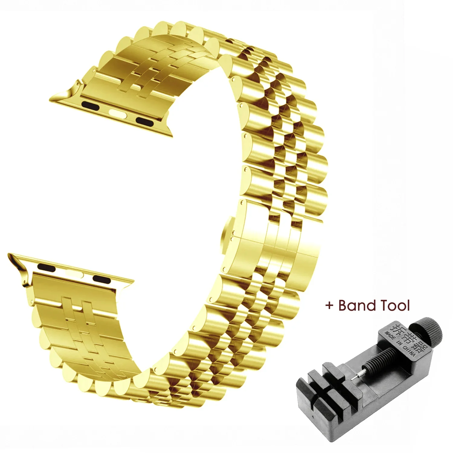 Premium Steel Strap for Apple Watch - Elegant Metal Replacement Bracelet