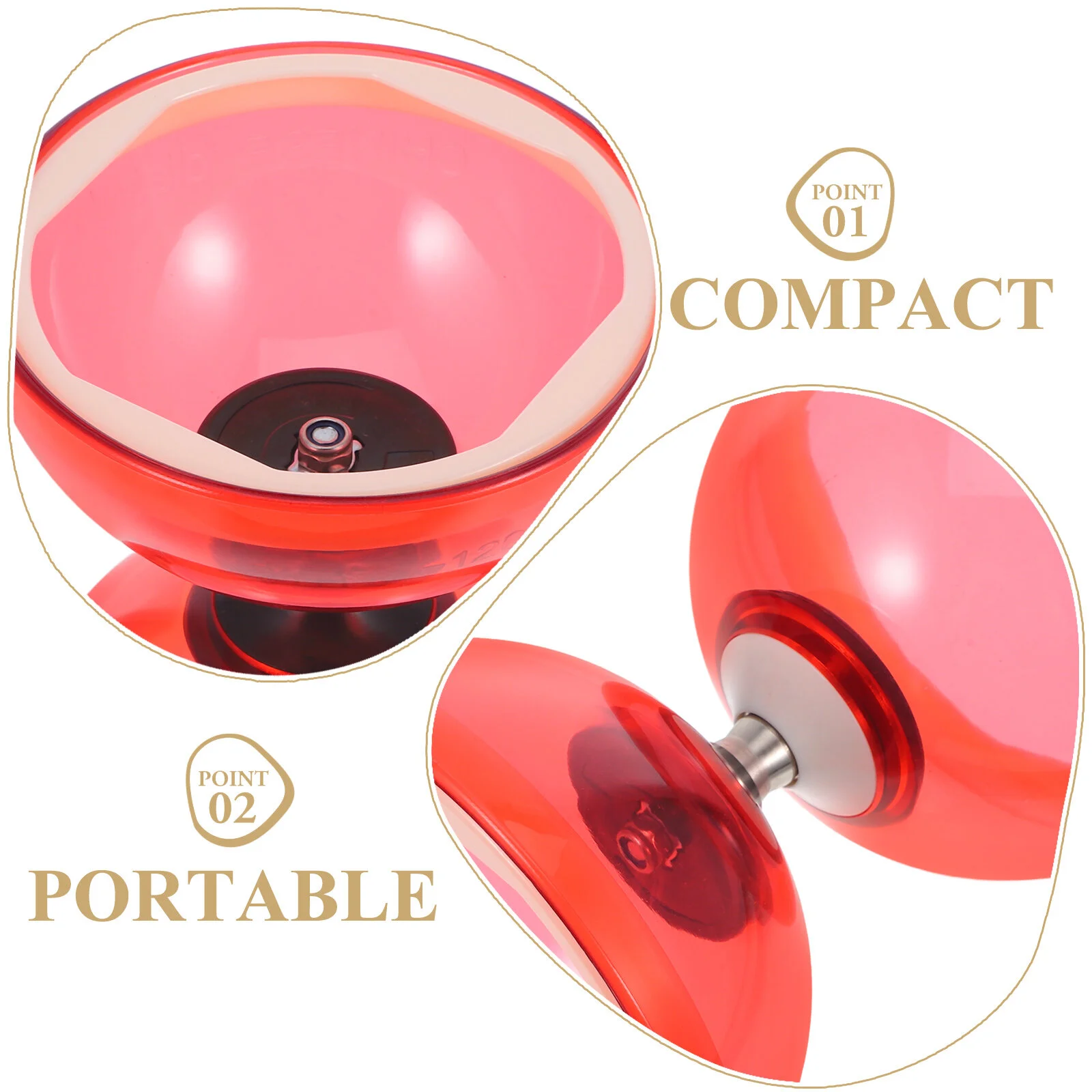 1 Set of Elderly Kids Fitness Diabolo Double-end Diabolo Chinese Big Diabolo Funny Diabolo 2