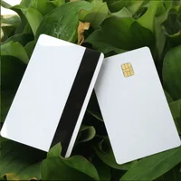 10pcs Contact SLE 4428/4442 IC Chip Card High Magnetic Stripe Composite Card IC White Card 1