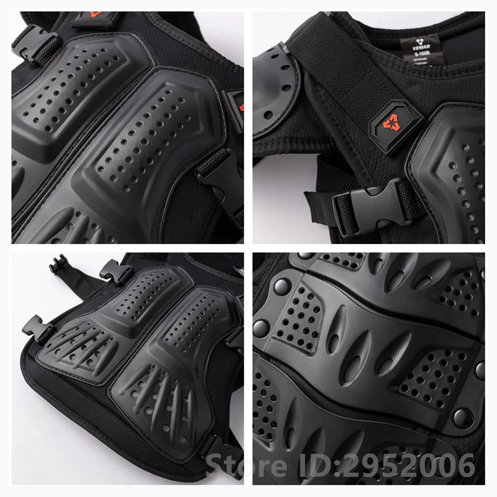 VEMAR Children Motorcycle Riding Armor Kids Balance-bike Bicycle Motorbike Body Armor Vest Kid Motocross Back Chest Protector