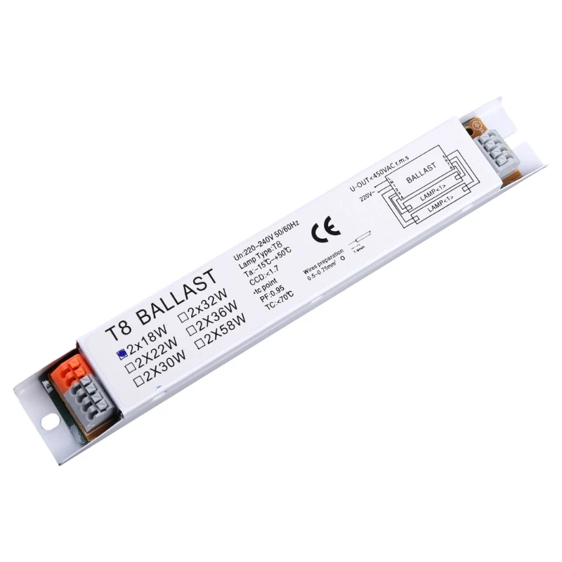 18/30/58W Wide Voltage T8 Adaptable Electronic Fluorescent Lamp Ballast Rapid Instant Start Fluorescent Light Bulbs electronic ballast