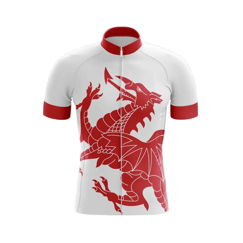 thumbnail image 1 of Maillot de ciclismo de manga corta para hombre de Gales, transpirable, de secado rápido, ropa para bicicleta de montaña o carretera, personalizable, para verano, MTB Cymru, 1 of 5