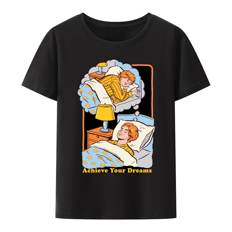 

Achieve Your Dreams T-shirts Supernatura Theme Tee Style Breathable Anime Shirt Tshirt Pattern Cool Loose Koszulki Summer Casual