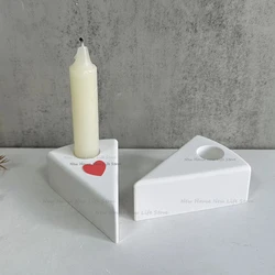 DIY Candle Silicone Mould Candlestick Holder Cheese Shape Candlestick Holder Casting Moulds Rod Taper Candles Resin Molds