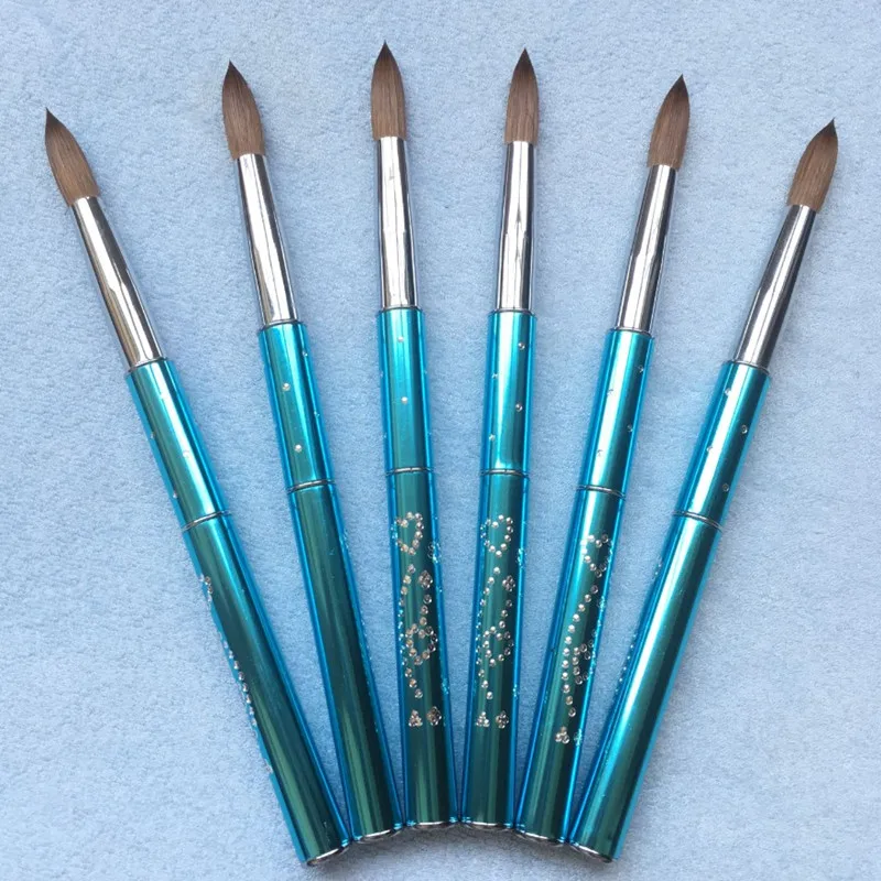 1PC Kolinsky Acrylic Nail Art Brush No 8/10/12/14 UV Gel Carving Pen Liquid Powder DIY Manicure Drawing Liquid Glitter Painting 5