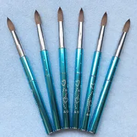 Round Sharp 1Pcs 3D Rhinestone Professional Salon Using Kolinsky Nail Drawing Painting Tools Sculpture Manicure Art Brush 8#6# 1
