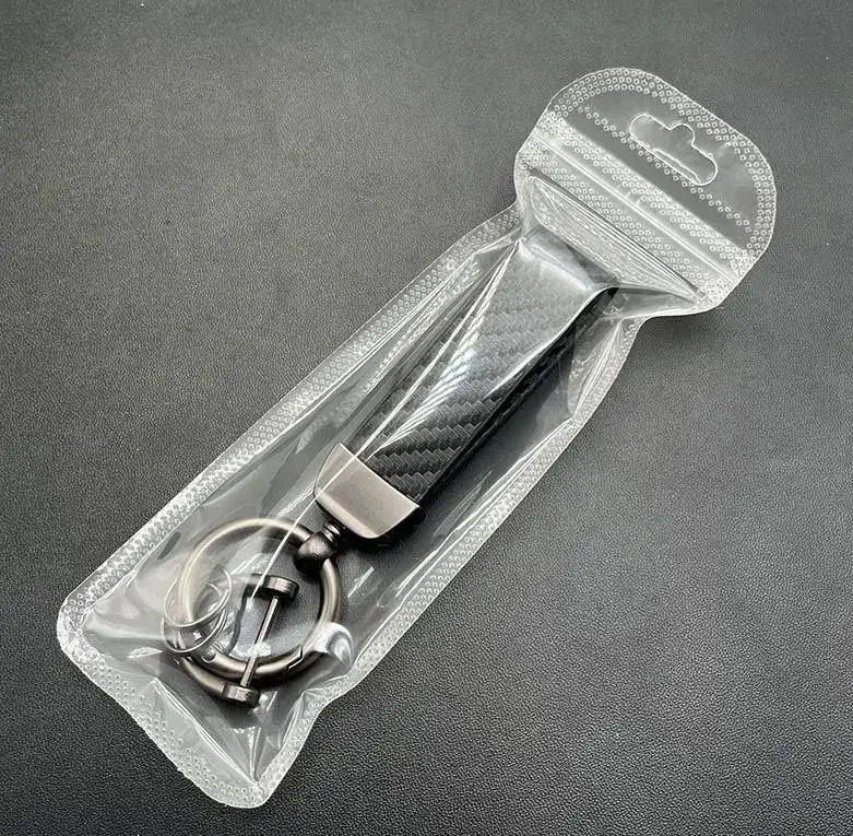 Car KeyChain 360 Degree Rotating Carbon Fiber Style Keychain Men