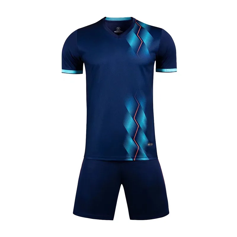thumbnail image 1 of Conjunto de camiseta de fútbol para niños y hombres 22/23, 2 piezas, secado rápido, ropa deportiva de talla grande para niños y hombres, uniforme de entrenamiento de fútbol personalizado, 1 of 5