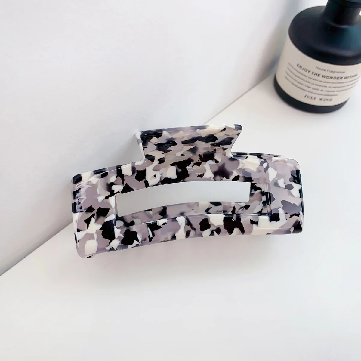 Large Tortoiseshell Leopard Geometric Hair Claw Clip