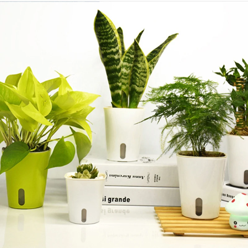 

Automatic Self Watering Flower Plants Pot Put In Floor Irrigation For Garden Indoor Home Decoration Gardening Flower Pots