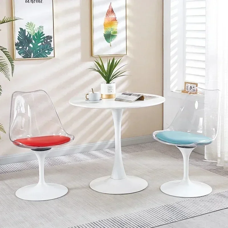 

Удобные офисные обеденные стулья, Скандинавский дизайн, случайный пластиковый обеденный стул, напольный столик, обеденная комната, мебель для дома