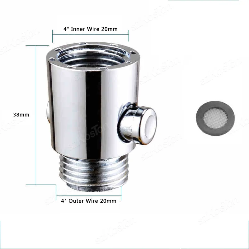 Diverter Valve Shower Head Diverter Valve ABS Shower Head Arm Diverter Valves Bidet Sprayer Head Water Shut Off Angle Valve Flow Regulator Stop Switch Bathroom Accessory