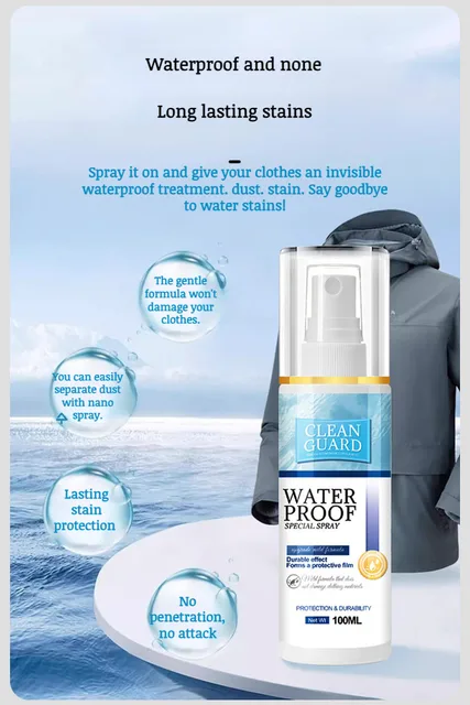 Clothes Water Protector Spray Waterproof Spray Cleaning Nano Waterproof  Coating Repair Clothes