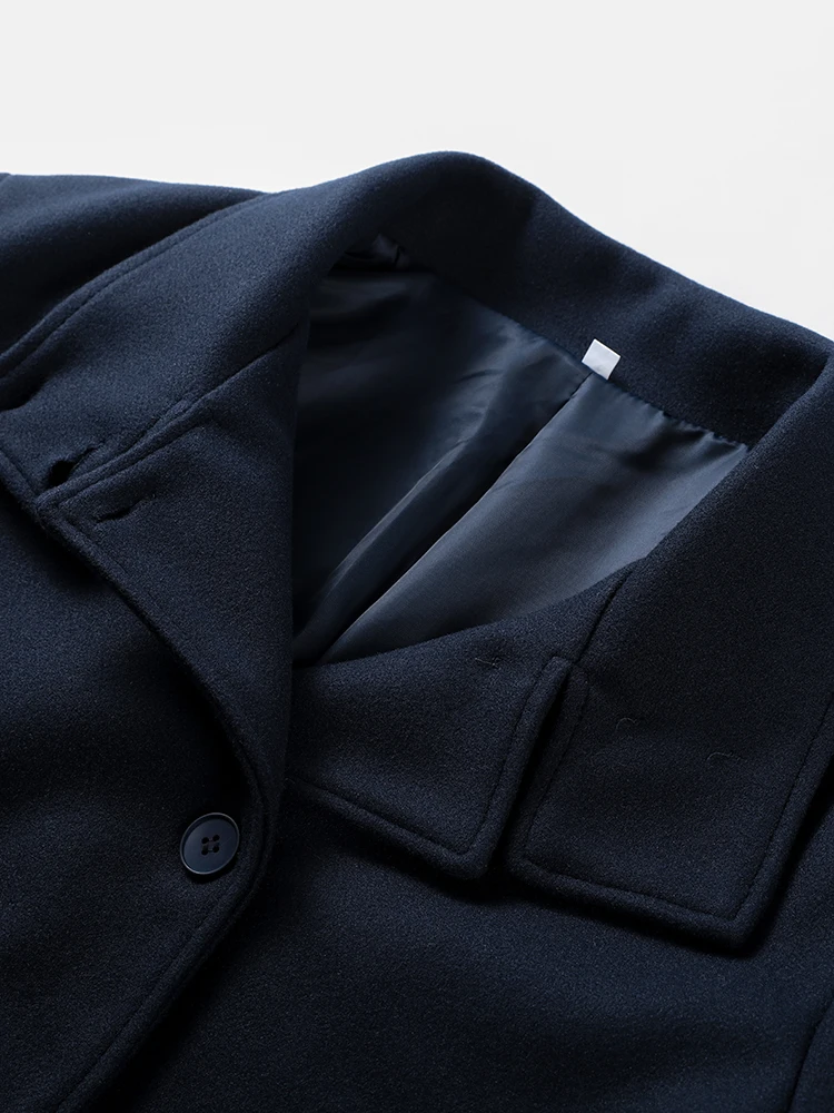 Stand Collar Women Winter Woolen Coats 2025 Autumn Single