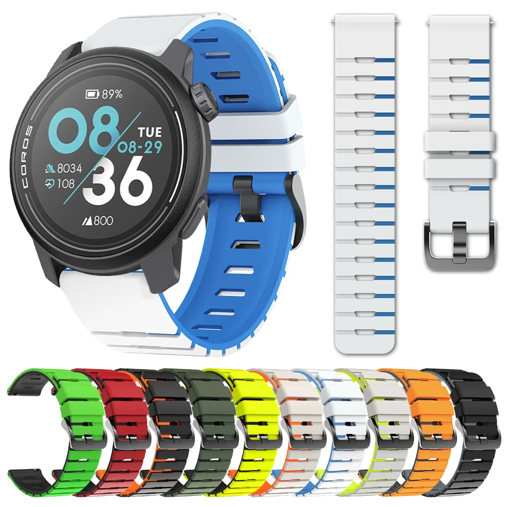22mm Sport Breathable Silicone Smartwatch Band Bracelet