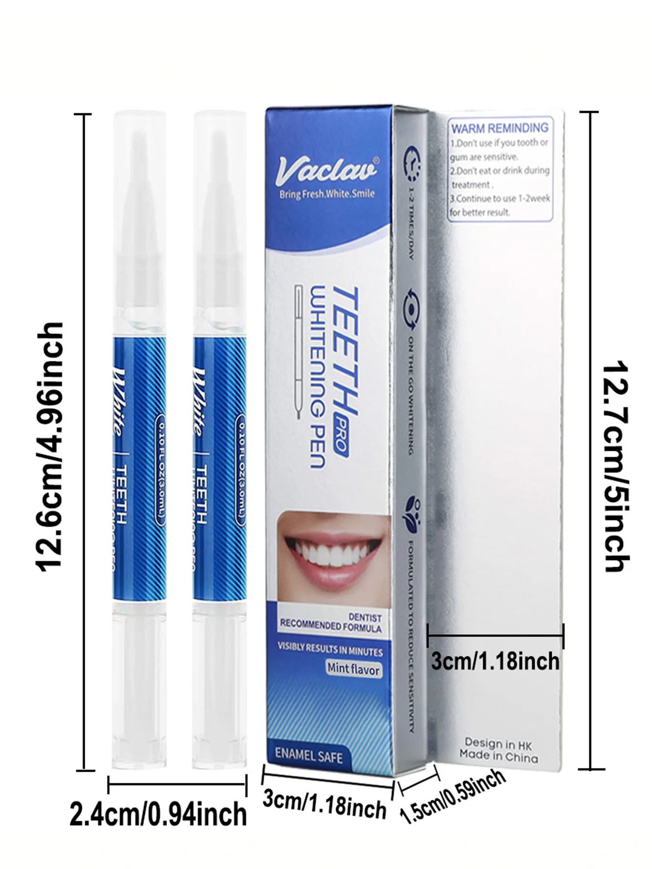 Vaclav Teeth Whitening Pen Tooth Whitening Gel Tooth Bleach Gel Whitener Remove Stains Oral Hygene