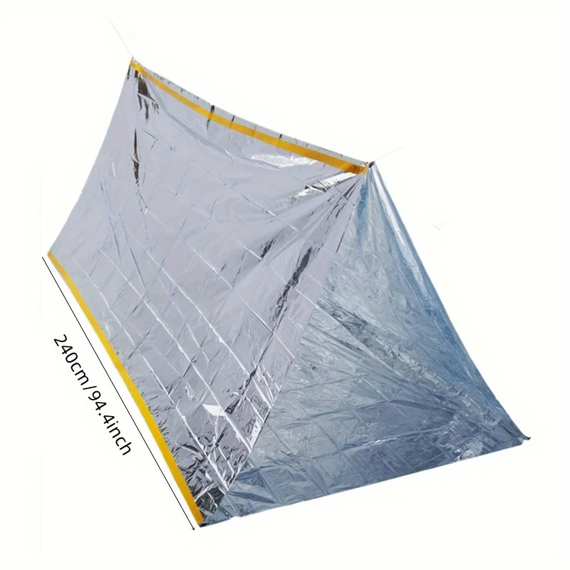Emergency Tent Equipped with Green Insulation Blanket Durable,cold and Rain Resistant,perfect for Camping and Outdoor Activities