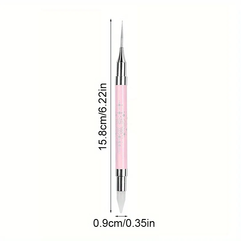 Nail Art Dotting Pen Double End Painting DIY Brush Rhinestone Handle Diamond Picker Manicure Dotting Tool Nail Accessories 4