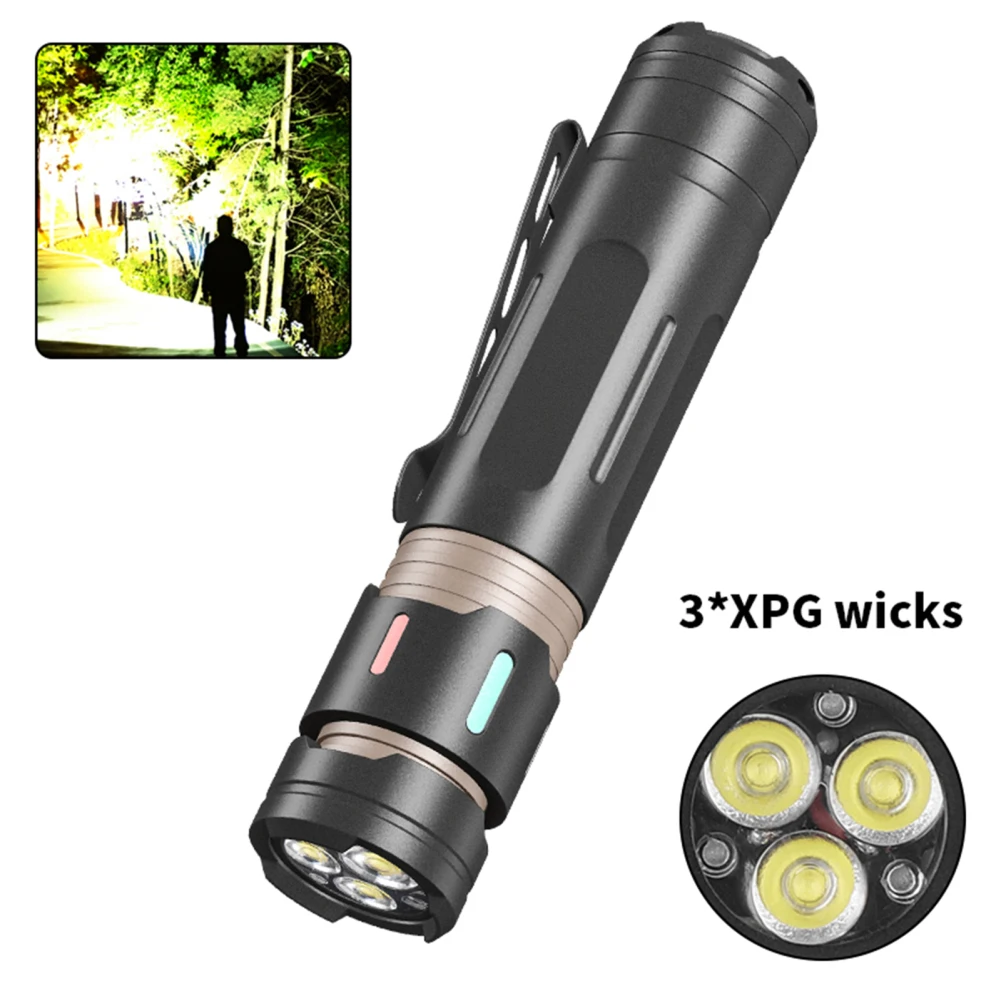 

LED Flashlights Rechargeable Flashlights 3 x XPG 1000-1200 High Lumen Bright Flash Light Powerful Led Flashlight For Camping