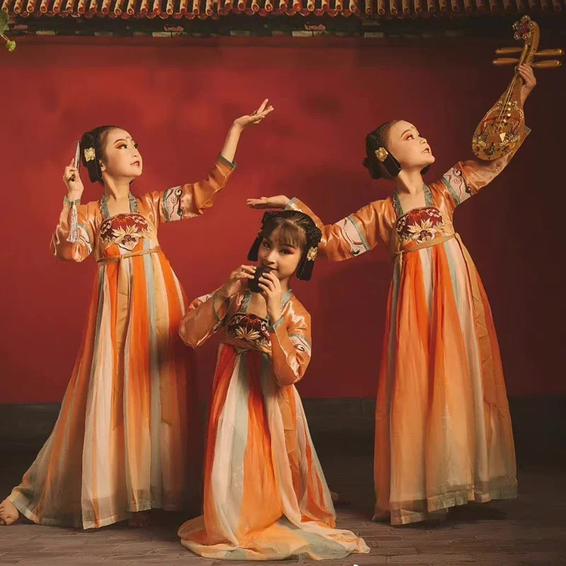 

Chinese Style Classical Hanfu Dance Costumes Tang Dynasty Elegant Princess Dance Traditional Festival Party Stage Dance Costume