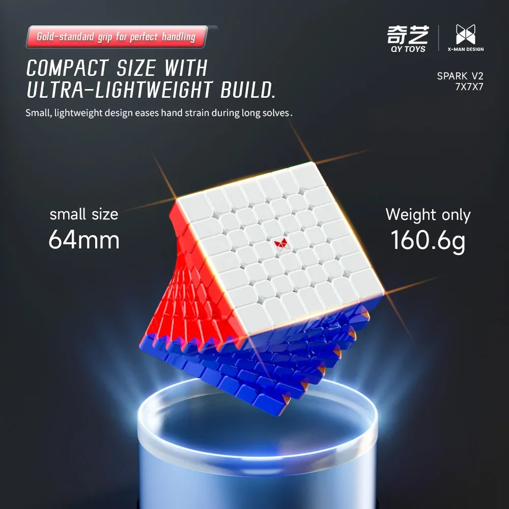 [ECube]QiYi XMD Spark V2 2024 New 7x7x7 Magnetic Cube Professional Mofangge 7x7 Magic Speed Cube Twist Educational Toys 2