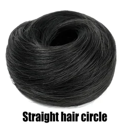 Fluffy Invisible Seamless Bun: Natural - Look Synthetic Hair Tie (Style1 - Natural black)