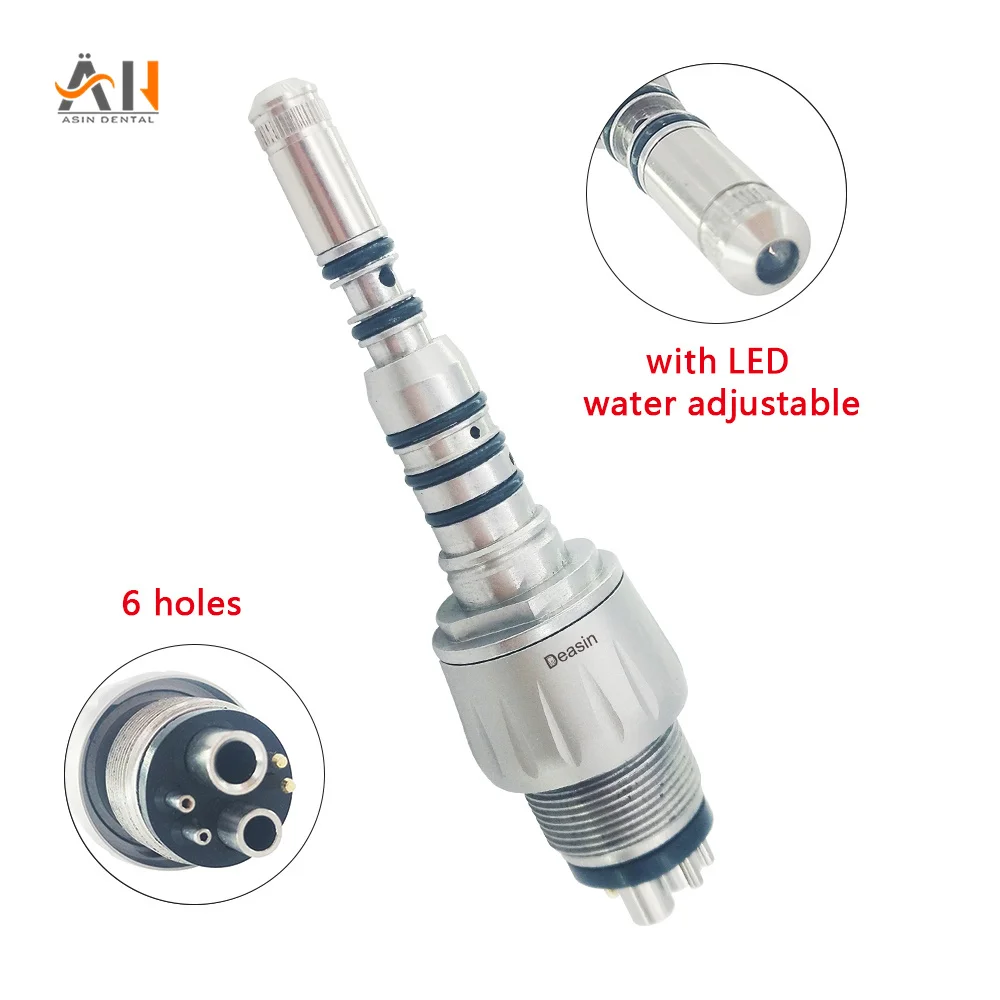 2/4/6Hole Dental Quick Coupler LED Coupler Coupling Adaptor For KAVO Fiber Optic High Speed Handpiece