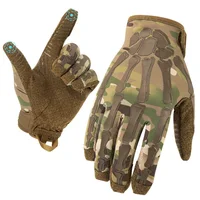 Men and Women Touchscreen Motorcycle Gloves Ice Silk Breathable Non-Slip Skeleton Full-Finger Tactical Gloves