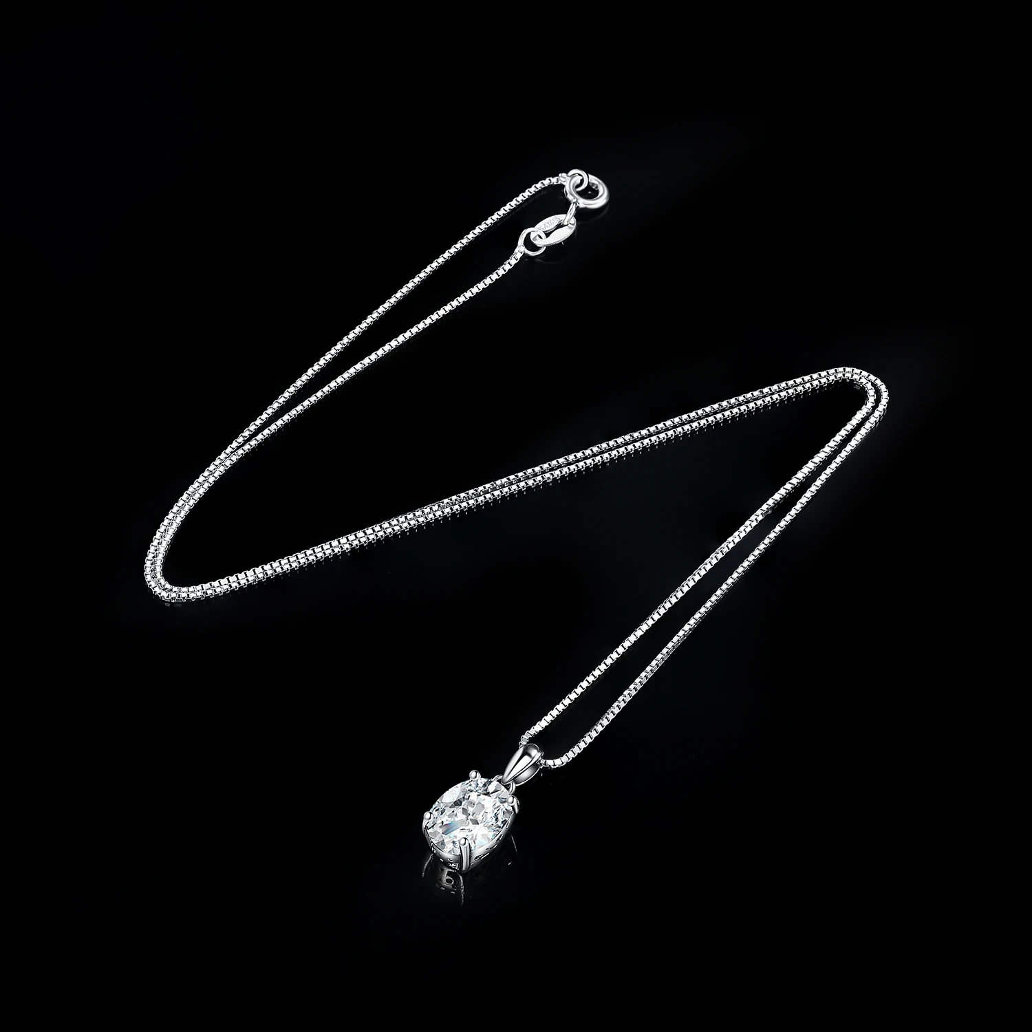 JewelryPalace Moissanite D Color 1ct 2ct Oval S925 Sterling Silver Pendant Necklace for Woman No Chain Yellow Rose Gold Plated 5