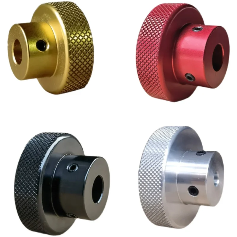 Alumínio Liga Máquina Ferramenta Mão Roda Placa Knurling Oxidação Handle Válvula em Relevo Deslizante Tabela Screw Rod Round Light Hole