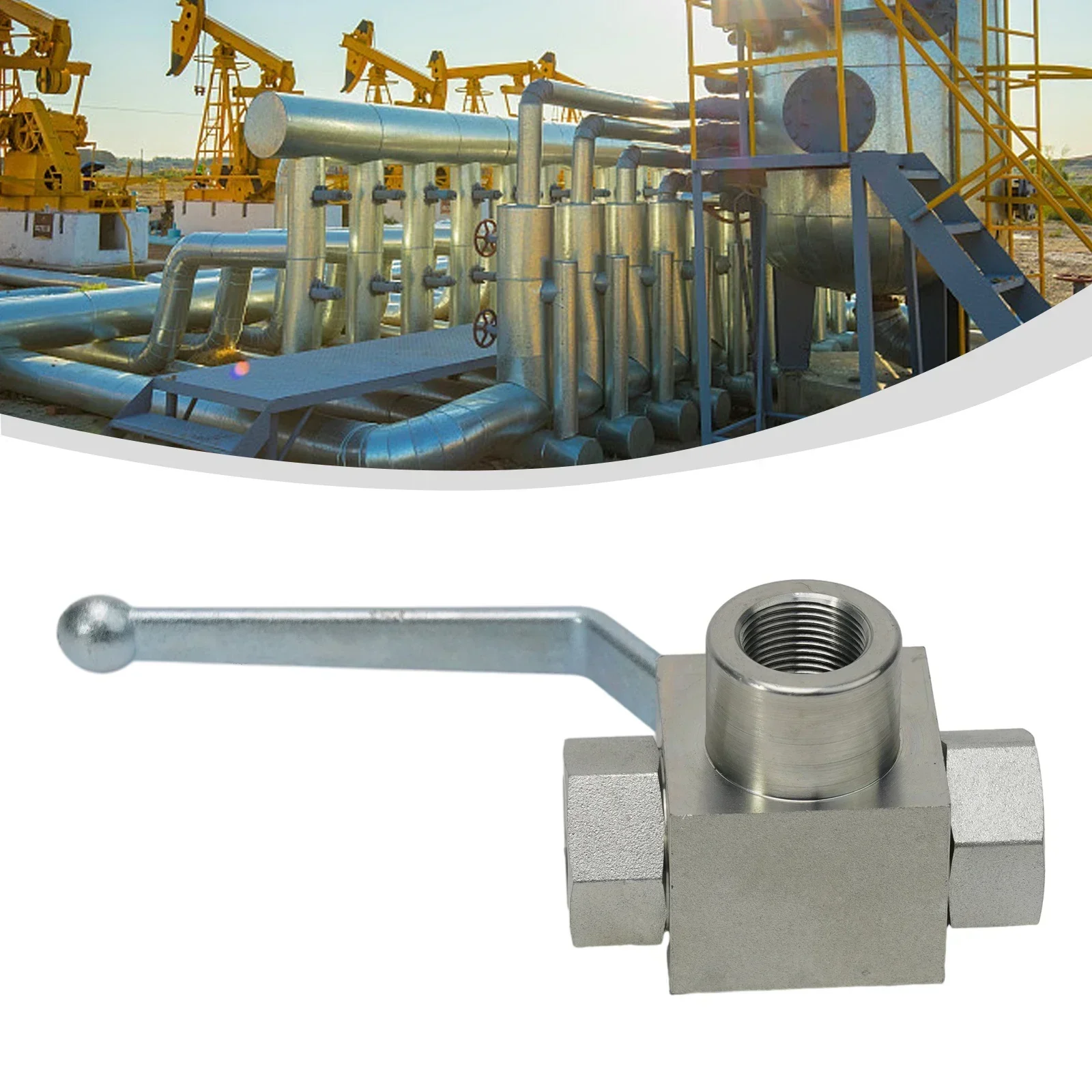 1/4" To 3/4" Hydraulic Three-way High Pressure Ball Valve Internal Thread Manual Rubber G1/4 G3/8 High Pressure Ball Valve