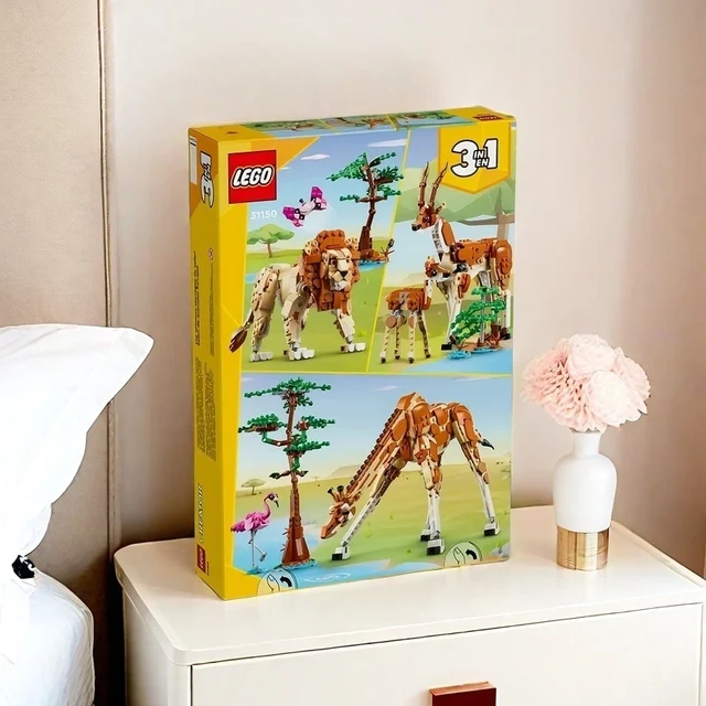 31150 LEGO Wild Safari Animals, Rebuilds into 3 Different Safari Animal Figures ,Building Set for Kids Ages 9 Years Old 3
