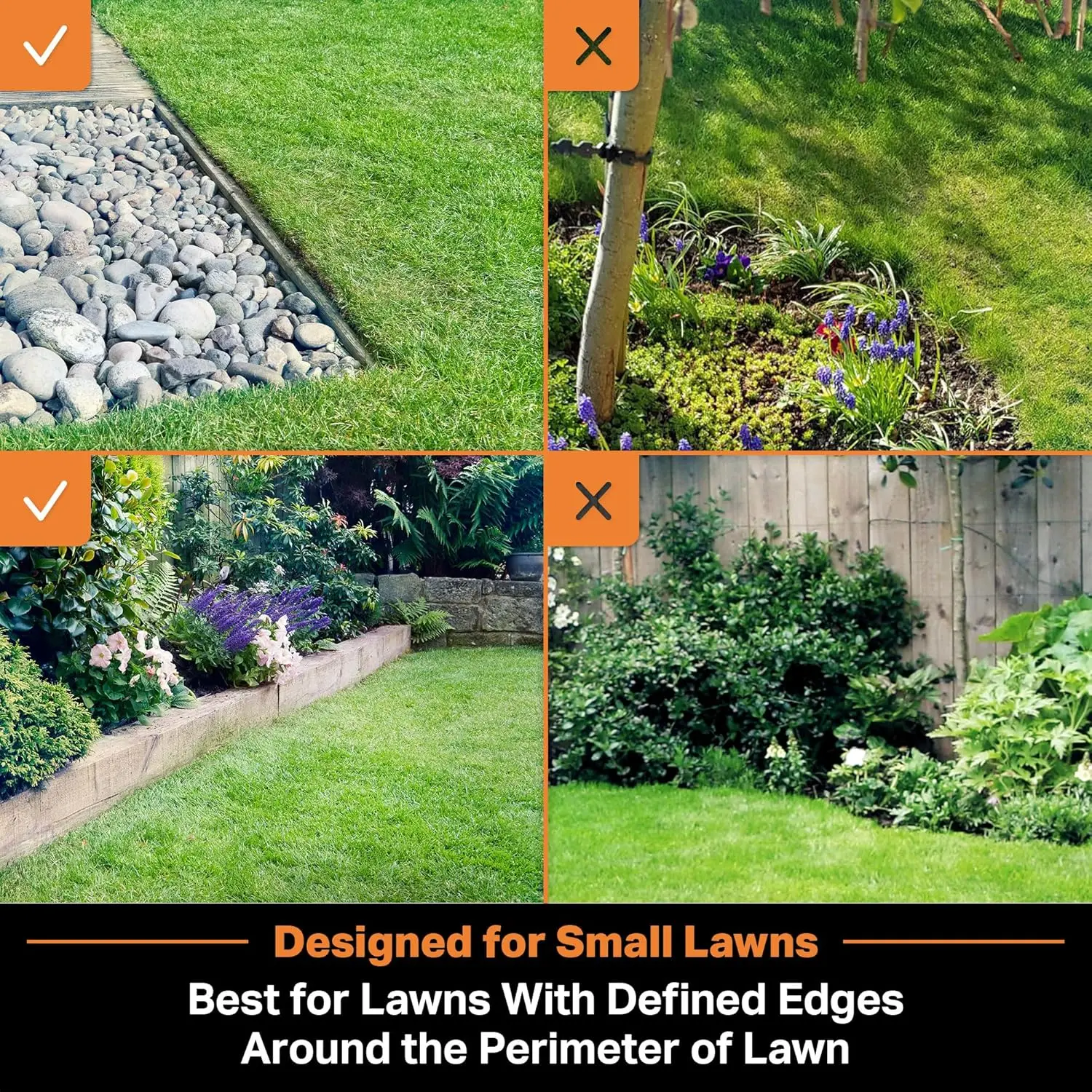 OcuMow&trade; Robot Lawn Mower Perimeter Wire Free Robotic for Small Yards up to 1000 Square feet Optical Navigation Automatic Obstacl