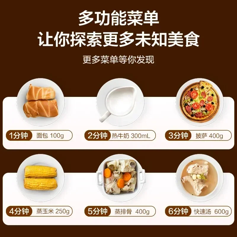Microwave Oven - Household Multi - function. Turntable. Mechanical Side - pull. Small Oven 20L. 6