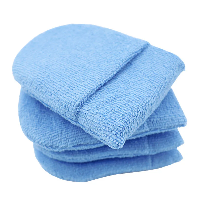 Car Polishing Wax Sponge 5pcs SEAMETAL Soft Microfiber Car Wax Applicator Mitts Foam Applicator Pad for Detailing Care Tool