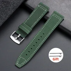 Premium Leather Quick Release Watch Strap - Sporty and Versatile Wristband - 20mm (Green)