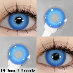Vibrant Purple Anime Cosplay Contact Lenses - 2pcs for Halloween & Makeup Transformation (NEBULA - BLUE)