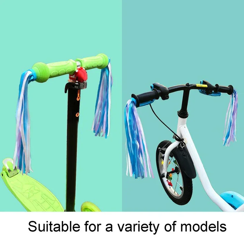 2PCS Bicycle Tricycle Handlebar Scooter Parts Tassels Streamers Tassel Bike Decoration for Kids Girls Boys Cycling Accessories