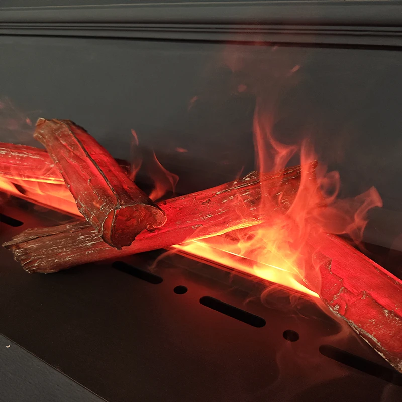 Resin Electric Fireplace Simulated Charcoal Fake Firewood Lifelike Ornaments Home Office Atomized Fireplace Decoration