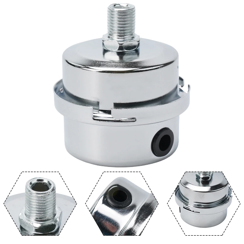 

Noise Filter Muffler For Oil-Free Air Compressor Reduces Noise And Enhances Efficiency For 12.5mm, 16mm, And 20mm Inlet Sizes
