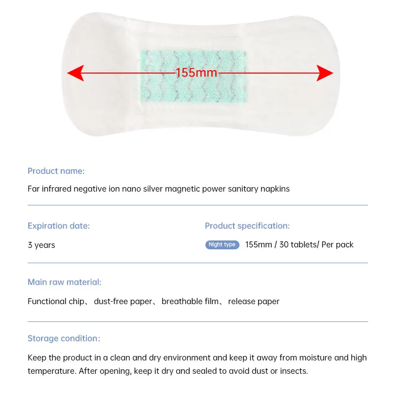 Menstrual Panties Anion Pads Sanitary Napkin 30piece