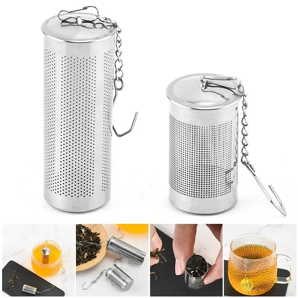 Tea Infuser Tea Strainer Tea Filter S/L Stainless Steel Tea Infuser Locking Spice Leaf Tea Ball Strainer Mesh Filter Home Kitchen