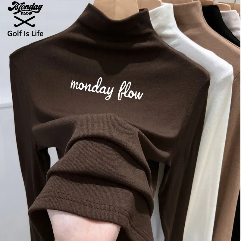 

Новинка весна-зима трикотажный пуловер Mondayflow для тенниса весна-осень универсальный топ тонкая мягкая ткань удобная женская одежда для гольфа
