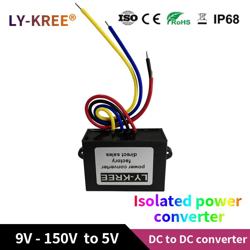 Dc-dc Totalmente Isolado 12v 24v 36v 48v 60v 72v 80v 100v 110v a 5v dc Step Down Conversor de Energia Conversor Buck 1a 3a 5a 8a